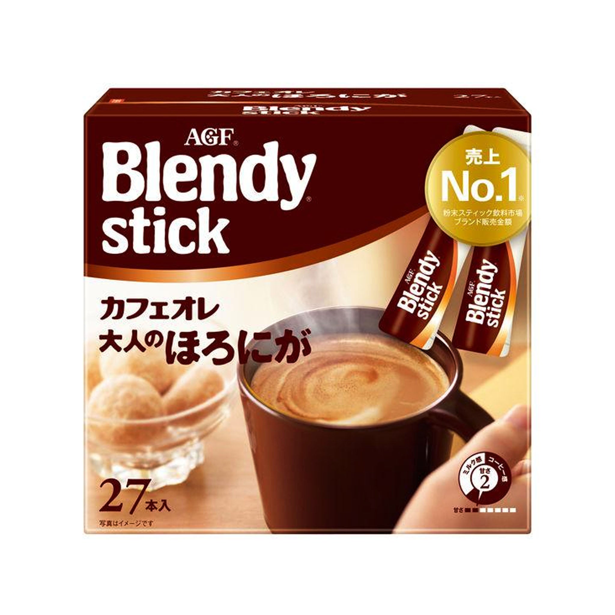 Ajinomoto AGF Blendy Stick Cafe Au Lait Slightly Bitter